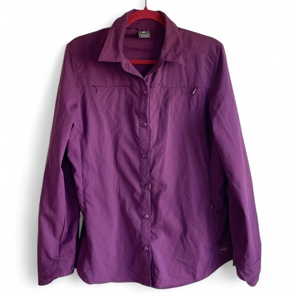 REI Tops - REI Women's Purple Hiking Button Front Shirt Size M